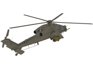 T-129 ATAK Helicopter 3D Model