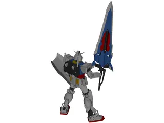 RX-78 Gundam Mobile Suit 3D Model