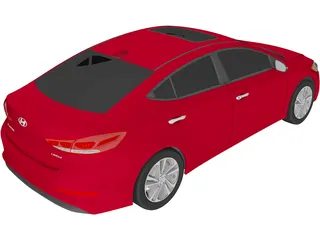 Hyundai Elantra Limited (2017) 3D Model