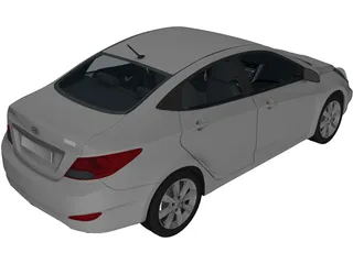 Hyundai Accent (2009) 3D Model