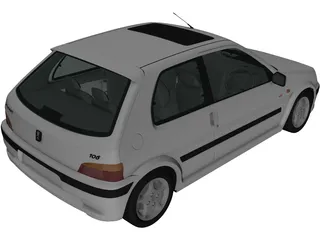 Peugeot 106 GTI (1997) 3D Model