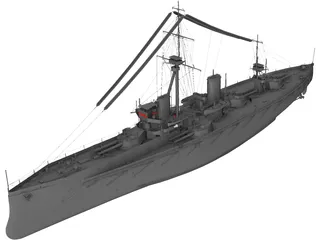 Dreadnouth Battleship 3D Model