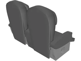 Seats Airplane 3D Model