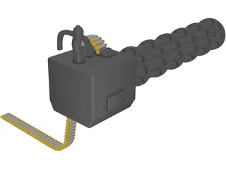 Hand-Held MiniGun 3D Model