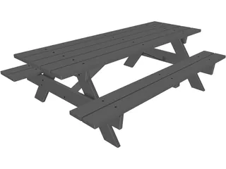 Picnic Table 3D Model