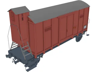 Wagon with Cabin 3D Model