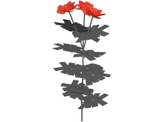 Roses Red 3D Model