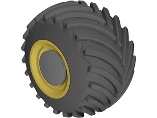 Monster Truck Wheel 3D Model