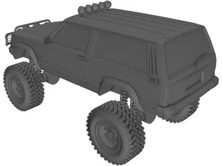 Jeep Cherokee Monster Truck 3D Model