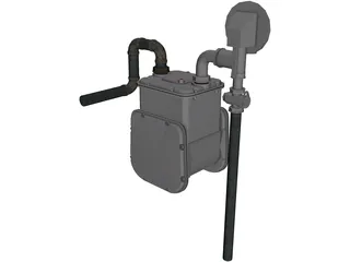Gas Meter 3D Model