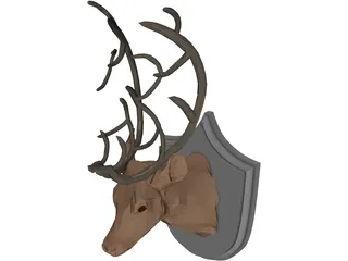 Deer on Wall 3D Model