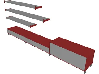 Bookcase 3D Model