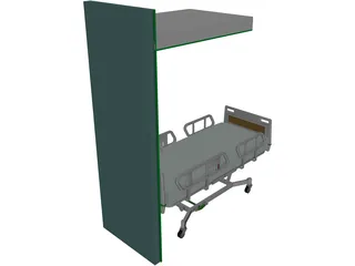 Hospital Bed Hillrom 3D Model