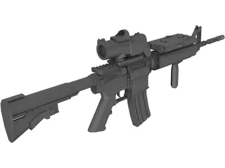 M4A1 Elcan 3D Model