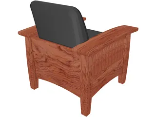 Leather Armchair 3D Model
