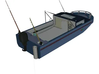 Fishing Boat 3D Model