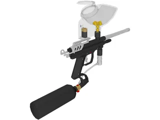 Paintball Gun 3D Model