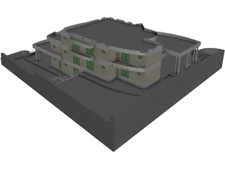 House 3 Story 3D Model