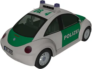 Volkswagen Beetle Polizei 3D Model