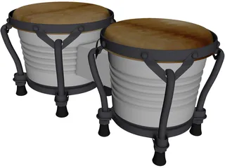 Bongos Pair 3D Model