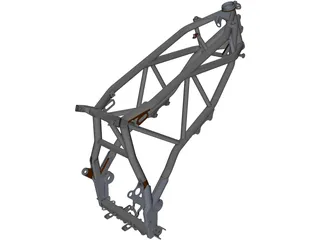 KTM 950 Rally LC8 Frame 3D Model