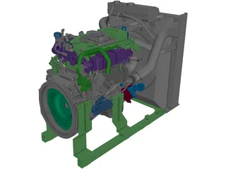 Volvo TAD570VE Engine 3D Model