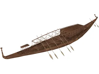 Egypt Boat 3D Model