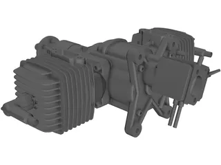 ZDZ 112cc Engine 3D Model