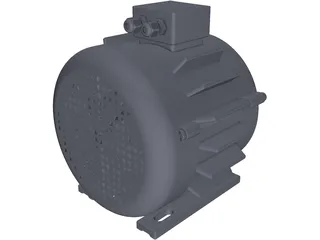 Asynchronous Electric AC Motor 3D Model