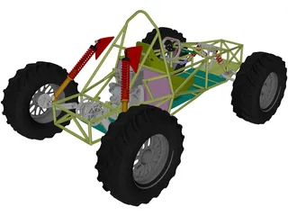 Chassis Kart Cross 3D Model