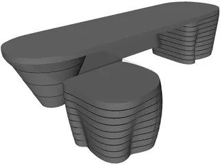 Futuristic Table 3D Model