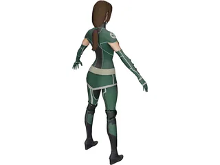 X-Men Rogue 3D Model