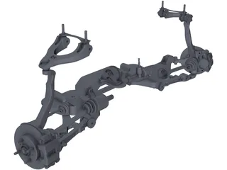 Honda Civic EG Suspension 3D Model