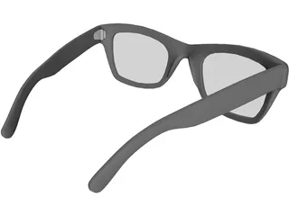 Rayban Type Glasses 3D Model