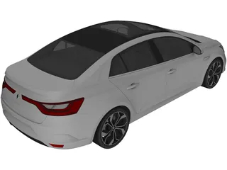 Renault Megane Sedan (2017) 3D Model