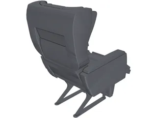 Airplane Business Class Chair 3D Model