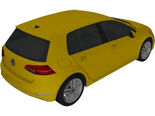 Volkswagen Golf (2017) 3D Model