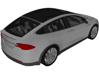 Tesla Model X (2017) 3D Model