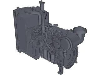 Cat C6.6 Engine 3D Model