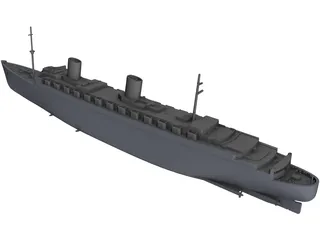 Queen Elizabeth (1940) 3D Model