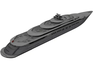 Yacht Mega 3D Model