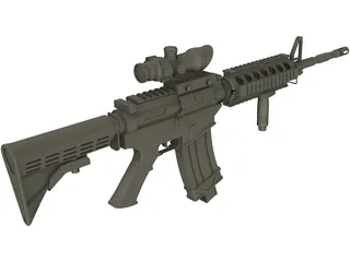 M4 Barret 3D Model