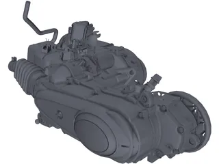 Scooter Engine 100cc 3D Model