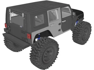 Jeep Wrangler Unlimited (2017) [Lifted] 3D Model