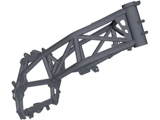 Enduro Motorcycle Frame 3D Model