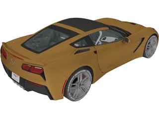 Chevorlet Corvette C7 Stingray V8 (2015) 3D Model