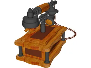 Retro Phone 3D Model