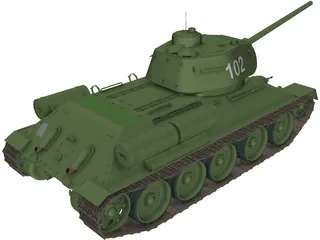 T-34 Tank 3D Model