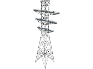 Electrical Tower 3D Model