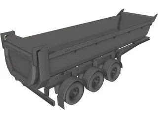 Dump Trailer 3D Model